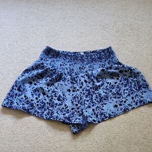Converse Shorts Blue Floral High Waist Women's Size Large
